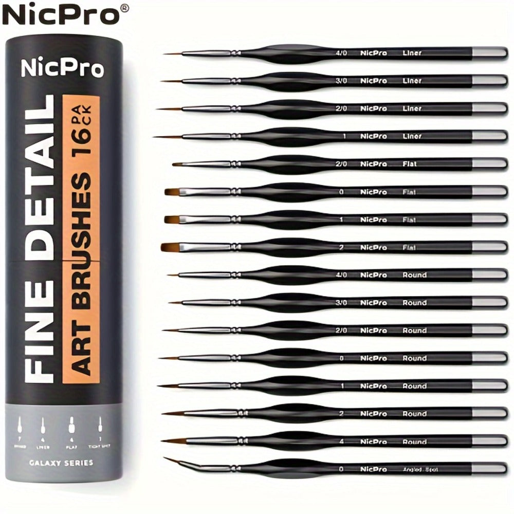 Miniature Paint Brush Set 16 & 24 Pcs, Professional Fine Detail Painting Kit with Brush Holder & Carry Bag — image 1