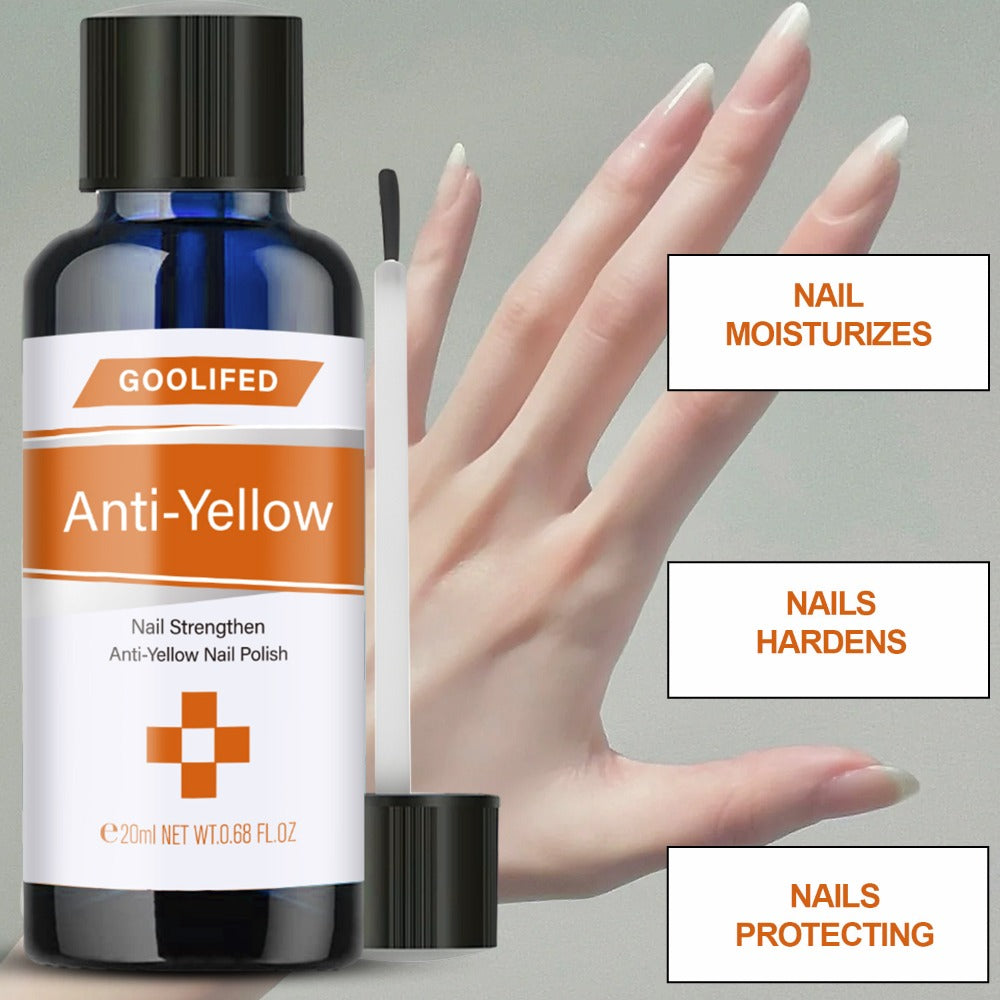 Nail Strengthener Liquid, Anti-Yellowing Formula, Softens & Moisturizes Nails & Cuticles, Restores Smooth — image 2