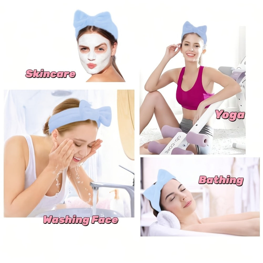 Face Cleansing Brush Set 7pcs Spa Skincare Kit – Mask Brush Scrub Brush Detailing Brush Velvet Headband & Wash Bag — image 8