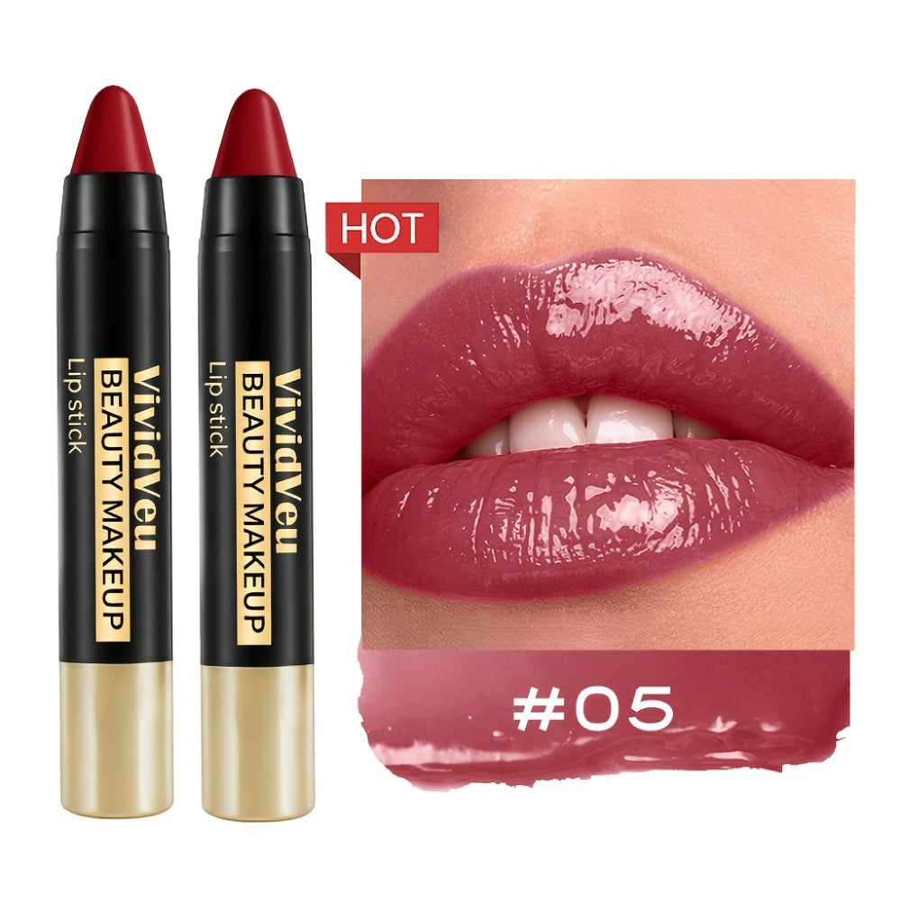Six-Piece Lipstick Pen Set with Black-and-Gold Cases, Six Pictured Shades and 10.8 cm Stick Length — image 10