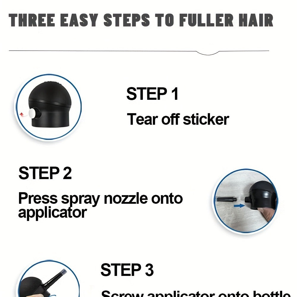 15-Gram Hair Fiber Kit with Directional Spray Applicator in Four Black and Brown Shade Options — image 25