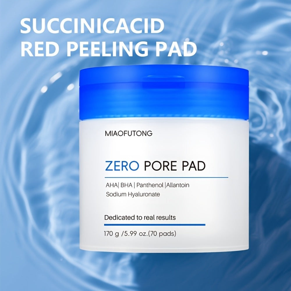 Exfoliating Cleansing Pads with Hyaluronic Acid & Rose Water 70 Count - Dual-Texture Deep for Bath Time, Home Spa and Persona