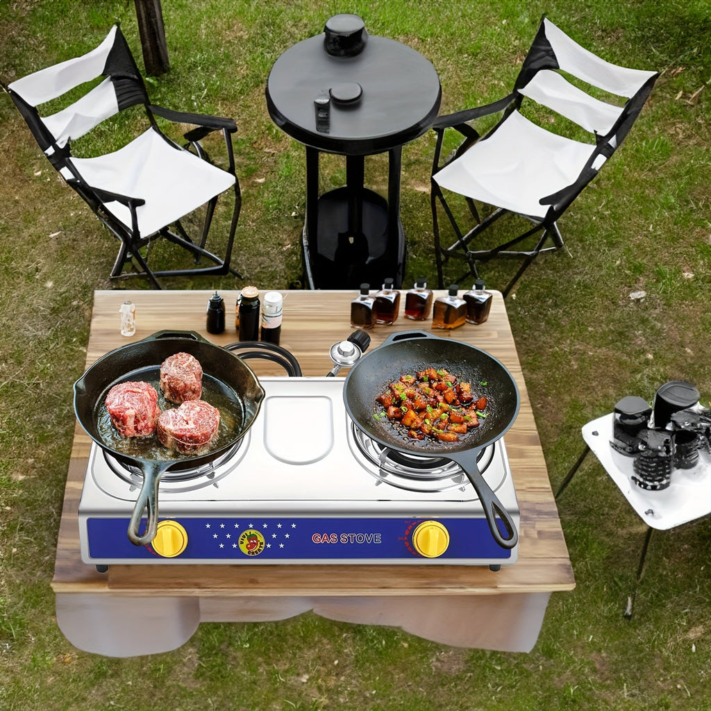 Tabletop Propane Stove VIVICREATE 4000 BTU, Portable Outdoor Cooking Stove with 4/2/1 Adjustable Settings — image 1