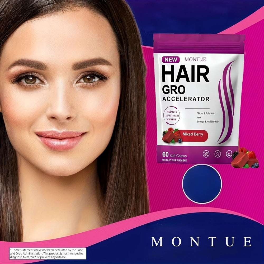 MONTUE Biotin Hair Gummies with Arginine, Vitamin C & Vitamin E, Daily Hair Nourishment Supplement for Women — image 6