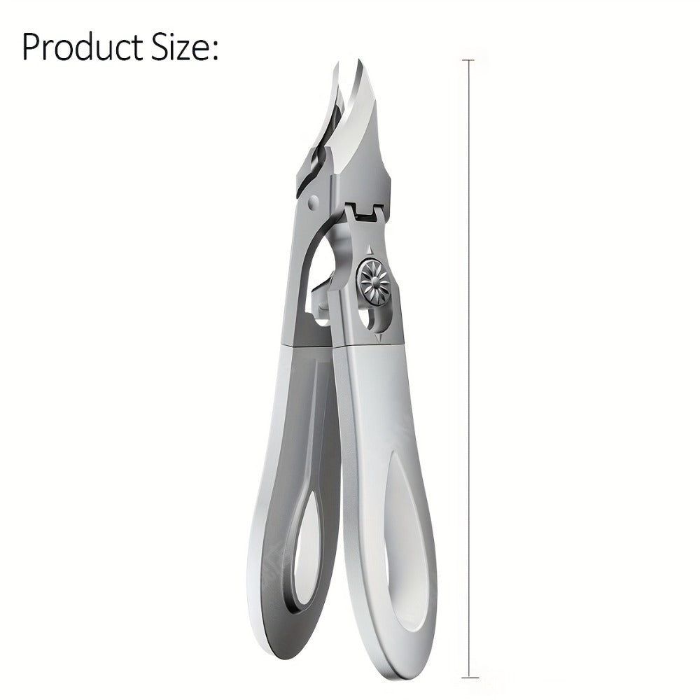 LIAM Wide-Jaw Nail Clipper in Bright Silver with 45-Degree Offset Cutting Edge and Stainless-Steel-Labeled Body — image 7