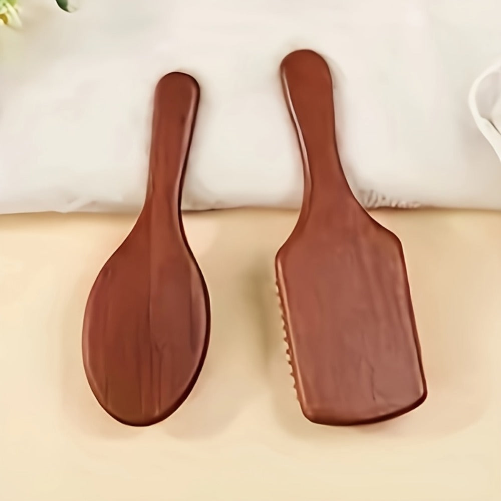 Hair Accessories Personalized Wooden Hair Brush with Engraved Name and Round or Square Shape — image 7