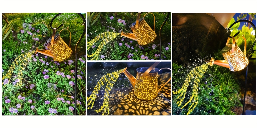 Solar Garden Light Watering Can Stake with Warm White Cascading LEDs, IP44 Rating and Hanging Bracket — image 10