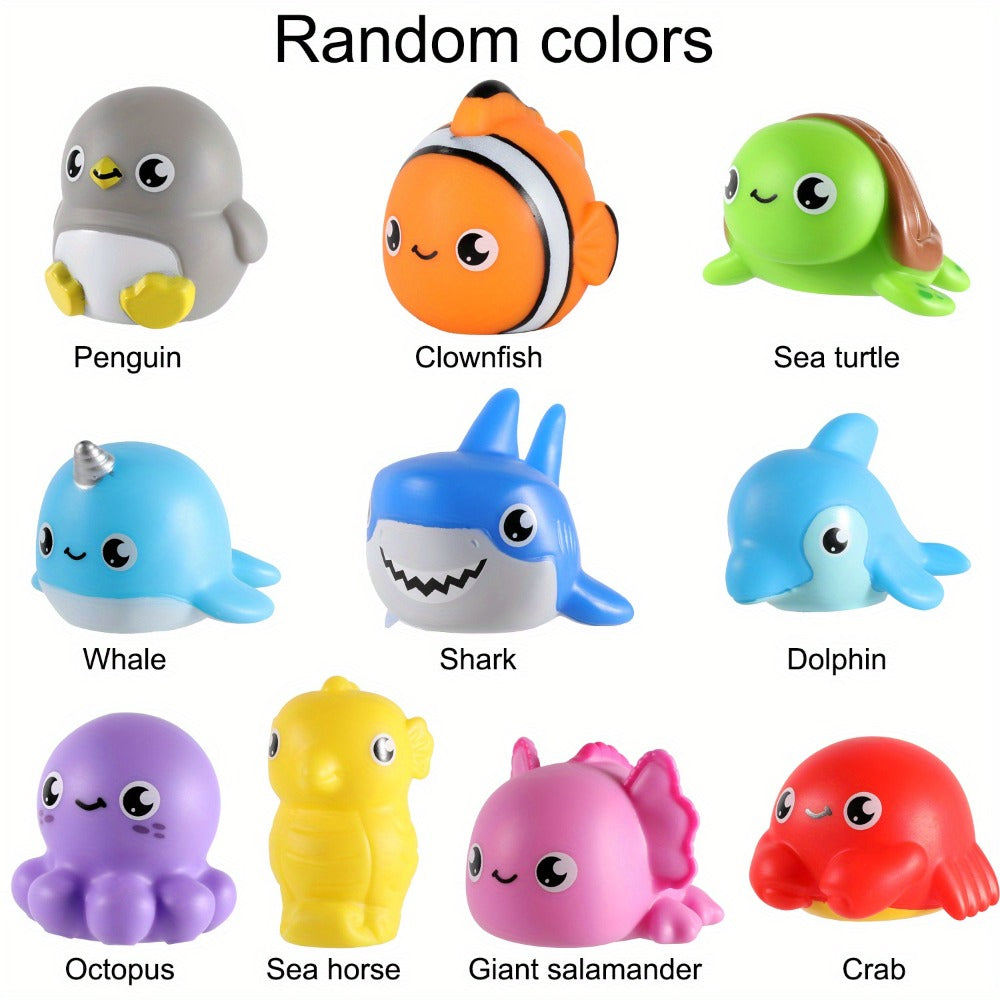 Light-Up Ocean Animal Bath Toy Sets with Random 6, 8 or 10-Piece Checkout Assortments Pictured — image 8