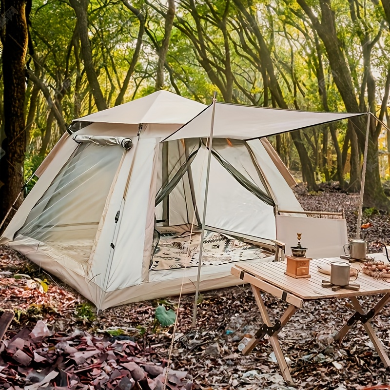 Camping Tent 4-6 Person Automatic White Shelter with Four-Sided Ventilation and Zipper Entry — image 12