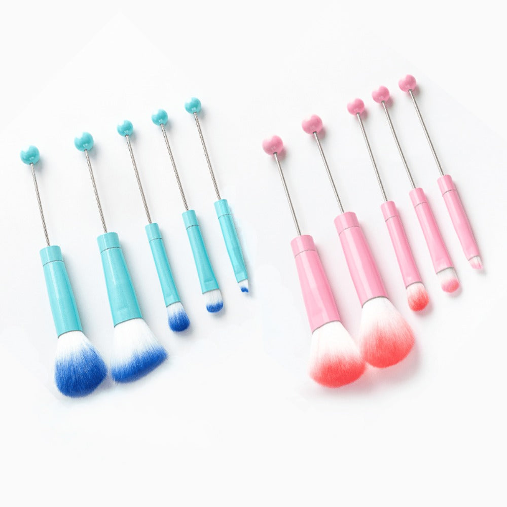 Makeup Brush Set, 10-Piece Bead-Ready ABS Handle Collection with Polyester Bristles and Eleven Color Options — image 6