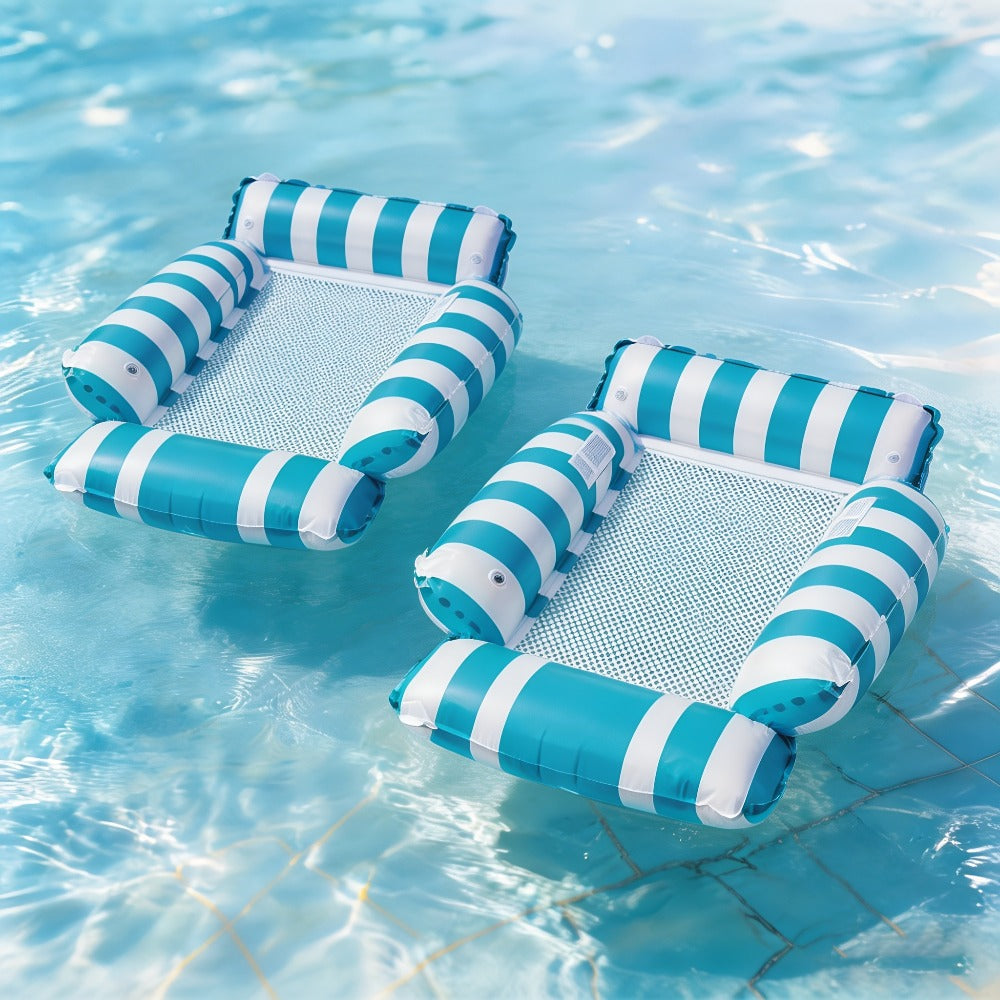Striped Mesh Pool Float Chair Set, 110cm Size in Blue, Dark Blue, Pink or Mixed Two- and Three-Piece Options — image 6