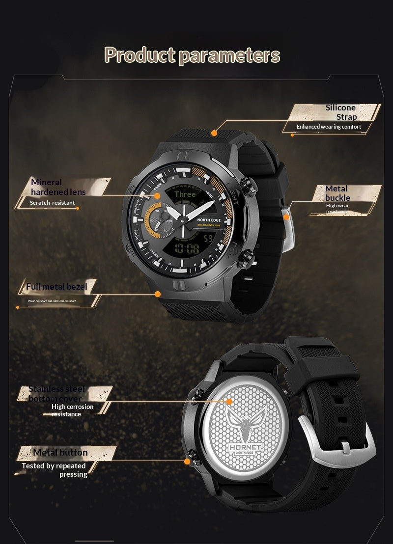 Men's Multifunctional Quartz Watch Movement Sports Wristwatch