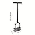 Self-Cleaning Lawn Aerator with 14 Iron Spikes – Spring-Loaded Auto-Clean Mechanism for Leaves & Dirt, Manual Soil Loosening 