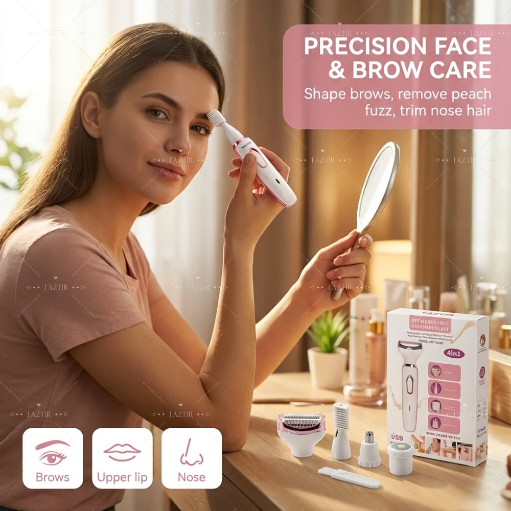 Face and Bikini Electric Shaver Grooming Kit for Women with USB Charging — image 7