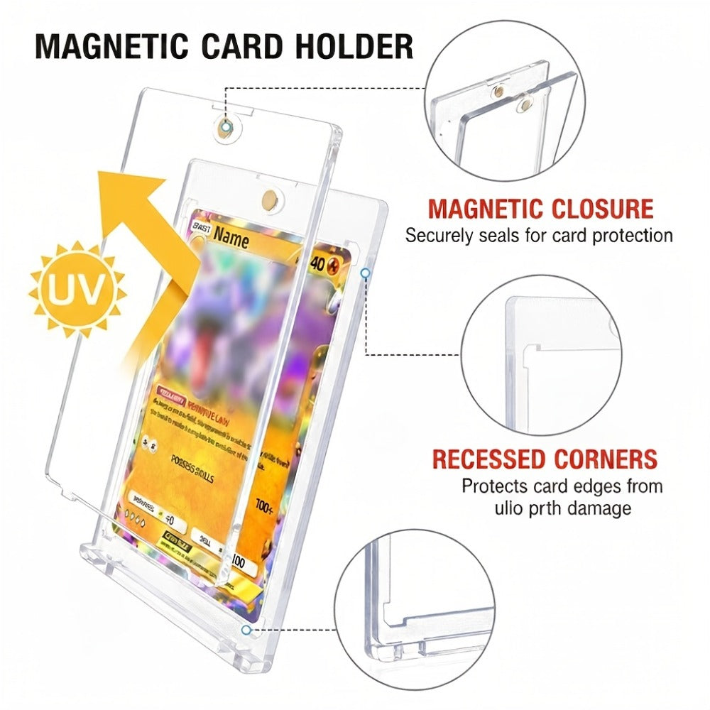 35pt Magnetic Trading Card Holders with Recessed Corners in 25, 50 or 100 Piece Pack Options — image 3
