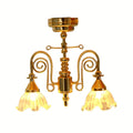 Miniature LED Chandelier Ceiling Lamp Dollhouse Working Light 1:12 Scale with the Listed Color, Size or Set Options for Every