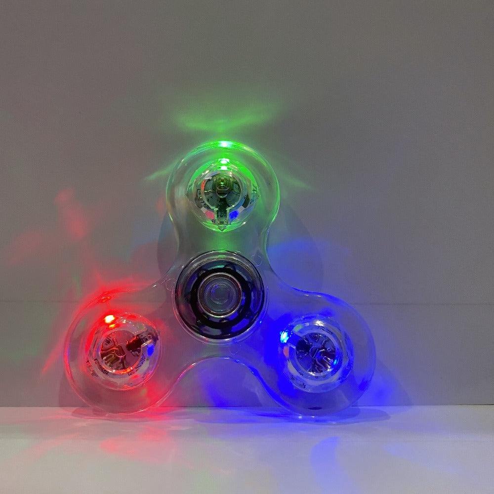 LED Spinning Top Fidget Toy 12 Pack Glow in the Dark Crystal Gyroscope with Vibrant Lights for Parties, Celebrations and Gues