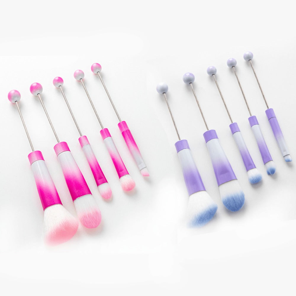 Makeup Brush Set, 10-Piece Bead-Ready ABS Handle Collection with Polyester Bristles and Eleven Color Options — image 12
