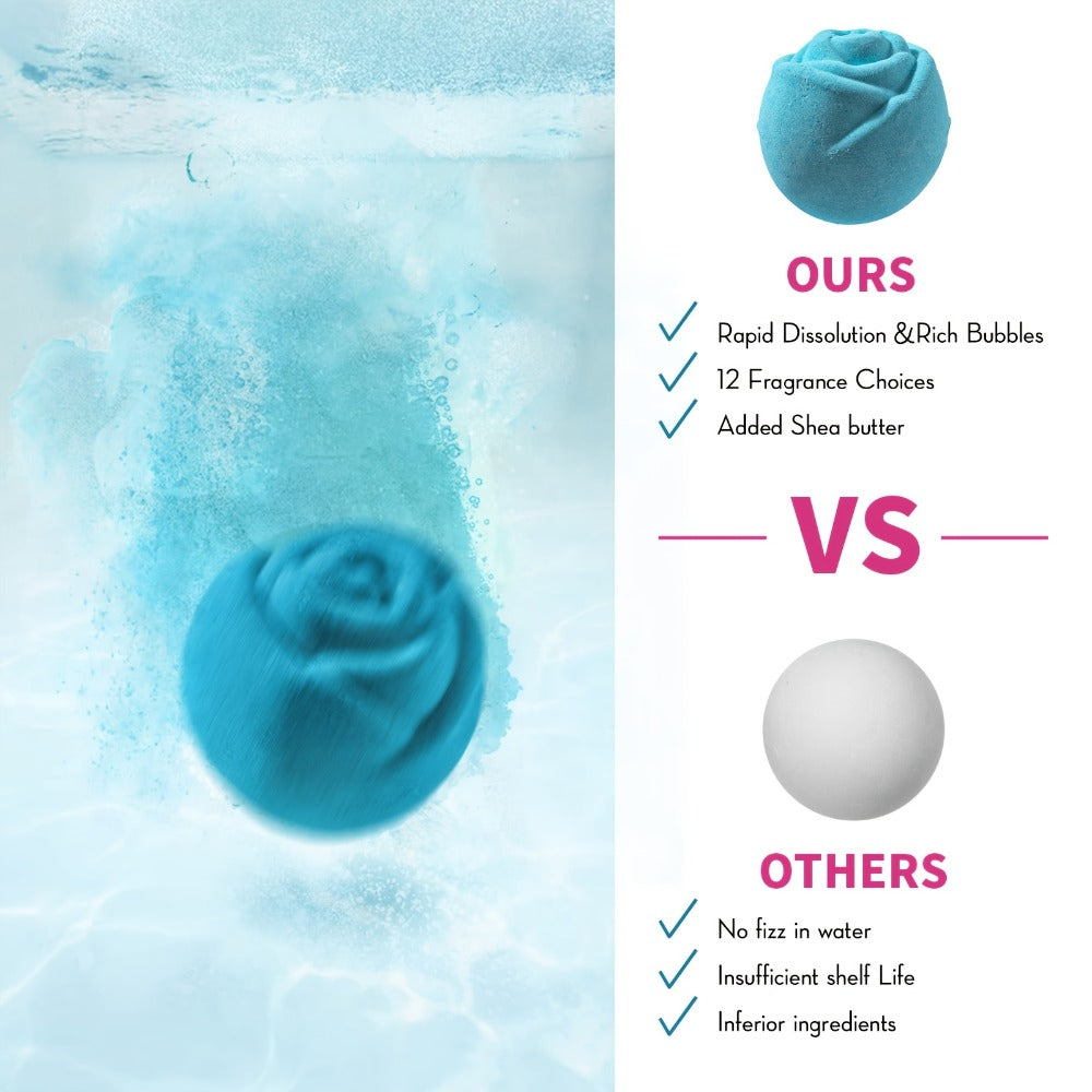 Bath Bombs, 12-Piece Shea Butter and Essential Oil Gift Set with Assorted Round Fizzers and Fragrance Labels — image 9