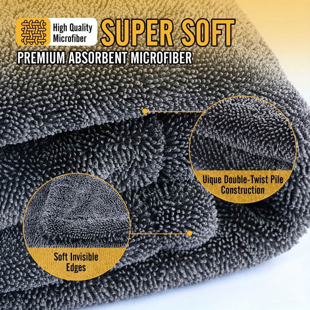 Car Drying Towel in 24 x 36-Inch 1500 GSM Edgeless Microfiber, Available as One or Two Pieces — image 8
