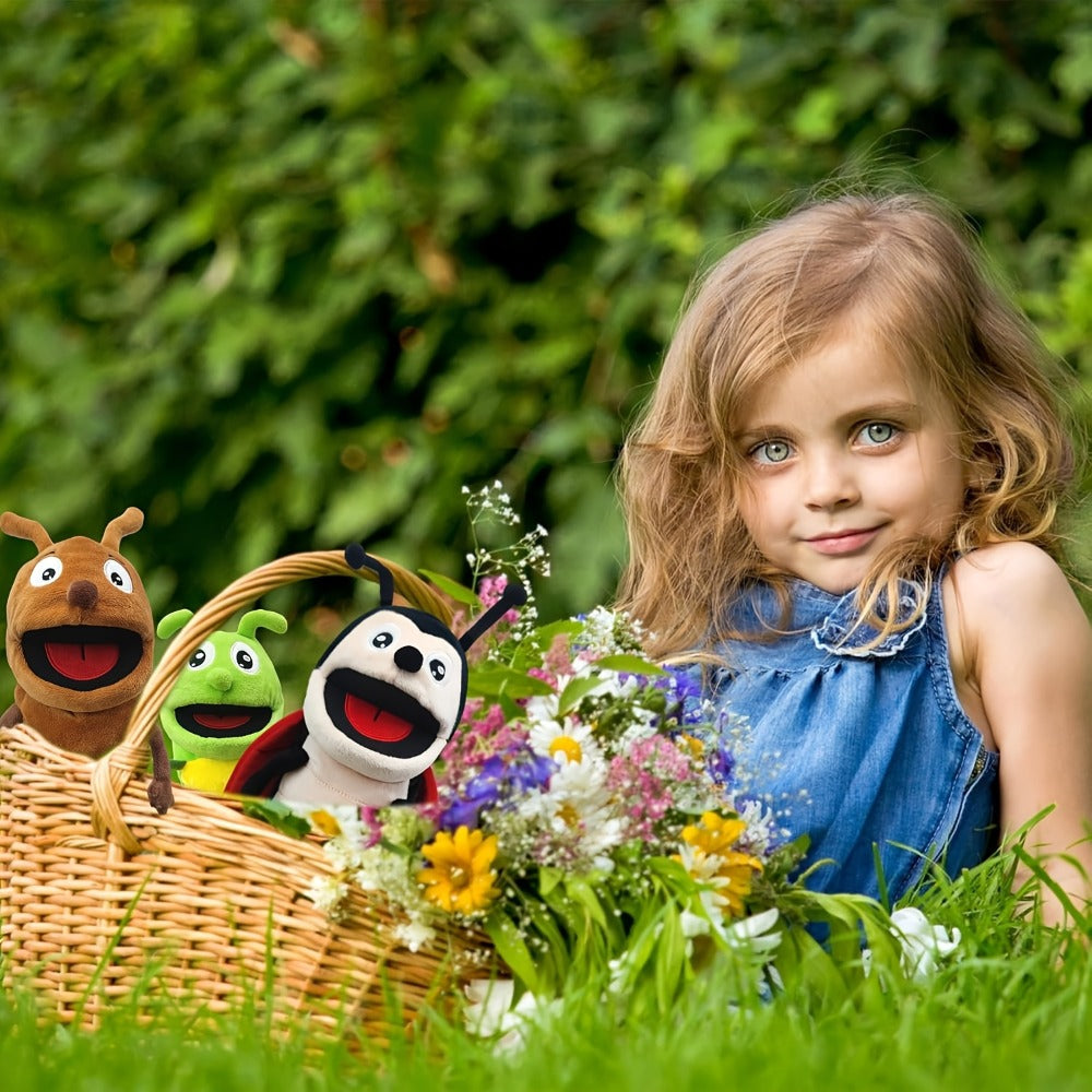 Movable-Mouth Insect Hand Puppets in Bee, Ladybird, Dragonfly, Butterfly, Ant and Caterpillar Styles — image 14