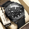 Stylish Multifunctional Waterproof Casual Trendy Luminous Mens Quartz Watch