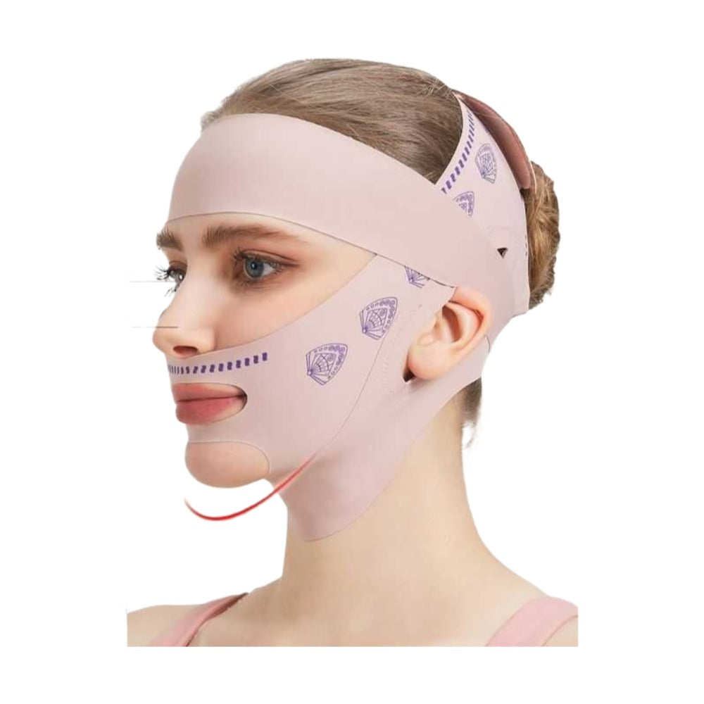 V-Line Face Lift Belt 5-Pack Facial Contouring Lifting Mask with Forehead Lift Band for Makeup, Travel and Everyday Vanity Us