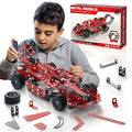 STEM Building Kit Model Car 283-287 Pcs Motorized Assembly Vehicle Toy with Tires & Openable Hood — image 1