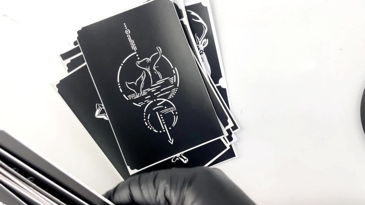 Twenty-Piece A5-Labeled Tattoo Stencil Kit002 with Animal, Symbol and Geometric Pattern Designs — image 11