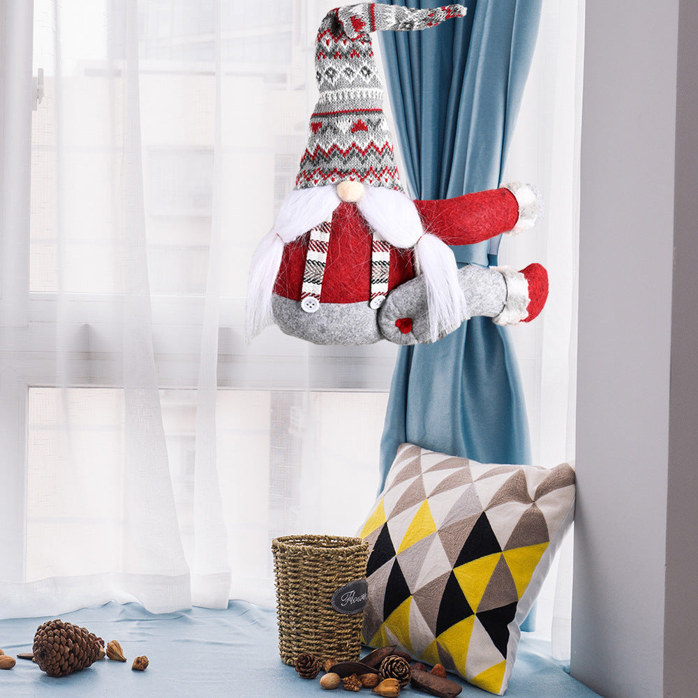 Festive Santa or Snowman Christmas Curtain Buckle Tieback