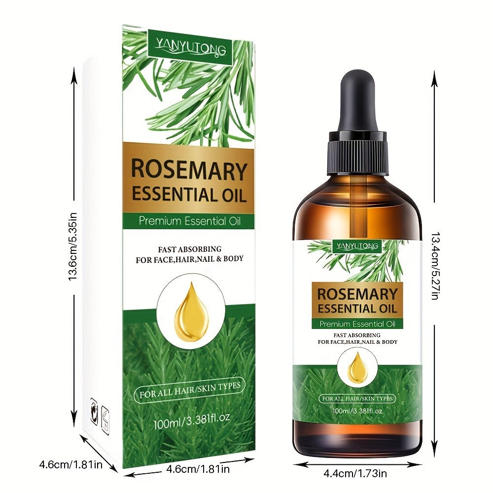 Rosemary Essential Oil Set with Three 100mL Amber Dropper Bottles for Home Fragrance and DIY Scent Projects — image 5