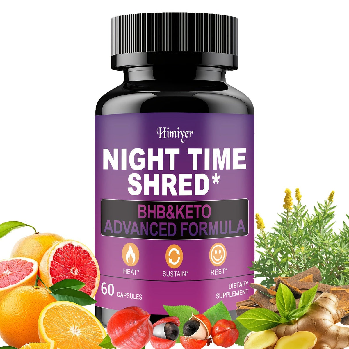 Night Time Fat Burner for Women, Shred Mask Capsules with Caffeine, Goji Berries & Dandelion Root — image 13