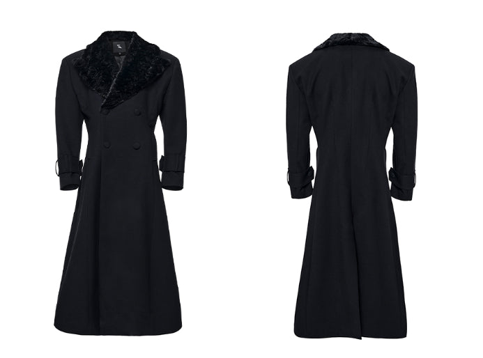 Noble Stitched Lapel Long Trench Coat Blazer