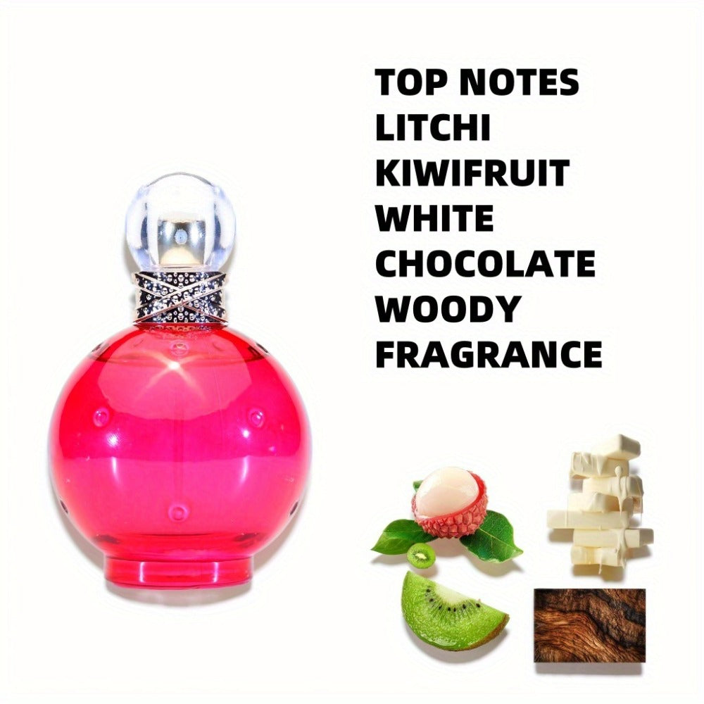 Eau de Toilette Britney Spears Fantasy for Women 3.4 oz Spray in Pink Round Bottle and Boxed Presentation — image 3