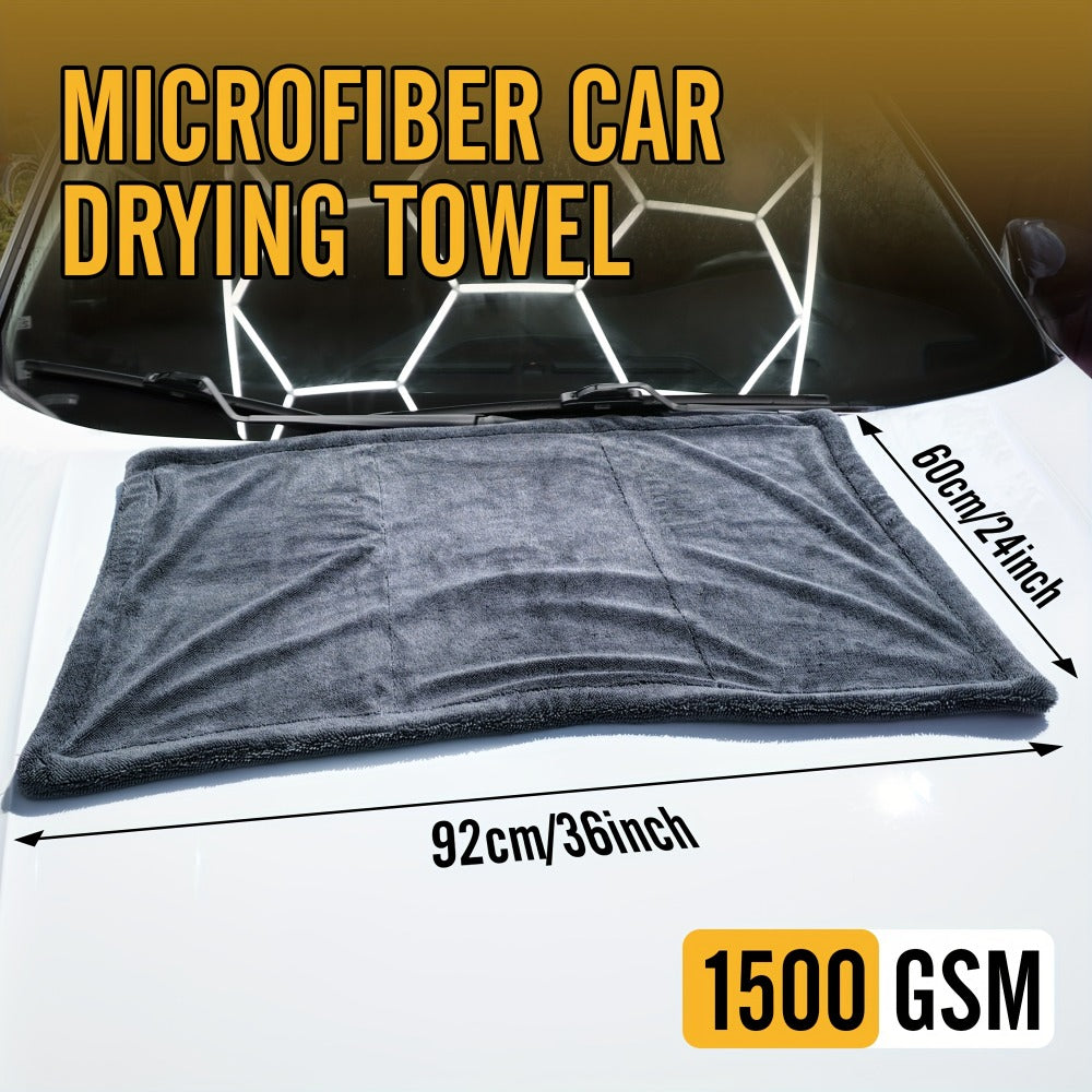 Car Drying Towel in 24 x 36-Inch 1500 GSM Edgeless Microfiber, Available as One or Two Pieces — image 2