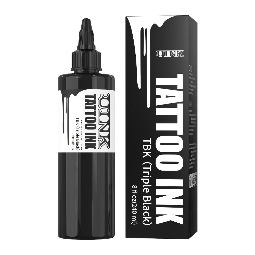 Tattoo Ink UINK 8.12oz 240ml Black, White or White Plus Triple Black Bottle Options with Item-Specific Color, Capacity and Bo
