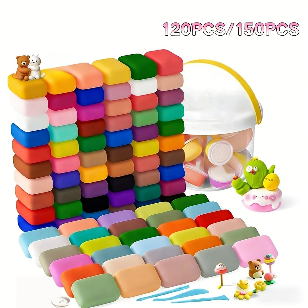 Air Dry Clay Set for Kids 120/150 Pieces, 36 Metallic Colors Ultra Light with the Listed Color, Size or Set Options for Every