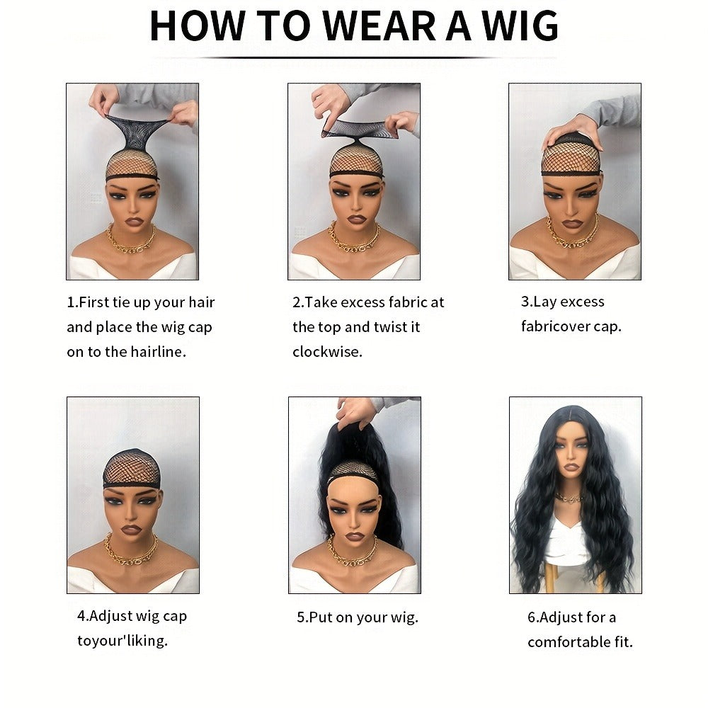 Synthetic Wig Long Deep-Wave Curls, 150% Density with Rose Net Cap in 22- or 24-Inch Lengths — image 21