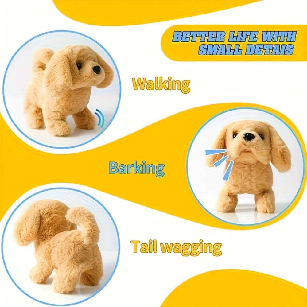 Plush Electric Puppy Toy That Walks & Barks, Interactive Electronic Pet with Plush & Gift Box, Parent-Child Companion — image