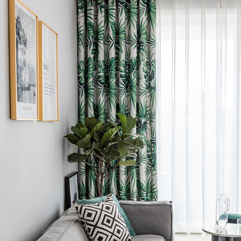 Simple Single-sided Light Printed Cloth Curtain