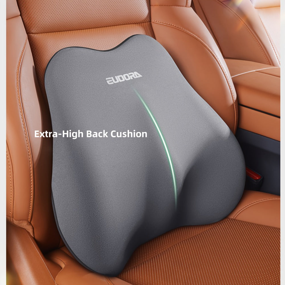 Memory Foam Car Seat Cushion & Back Cushion Set – Ergonomic Lumbar & Hip Support, Non-Slip, Machine Washable, Fits Sedans SUV