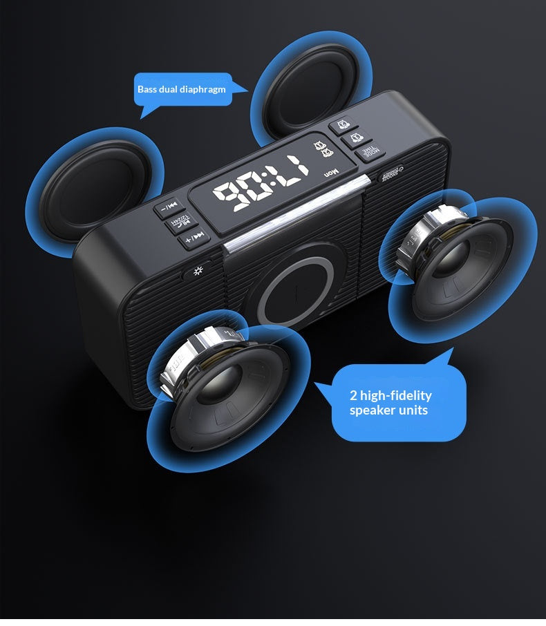 New Wireless Charging Ambient Night Light With Dual Bluetooth Speakers