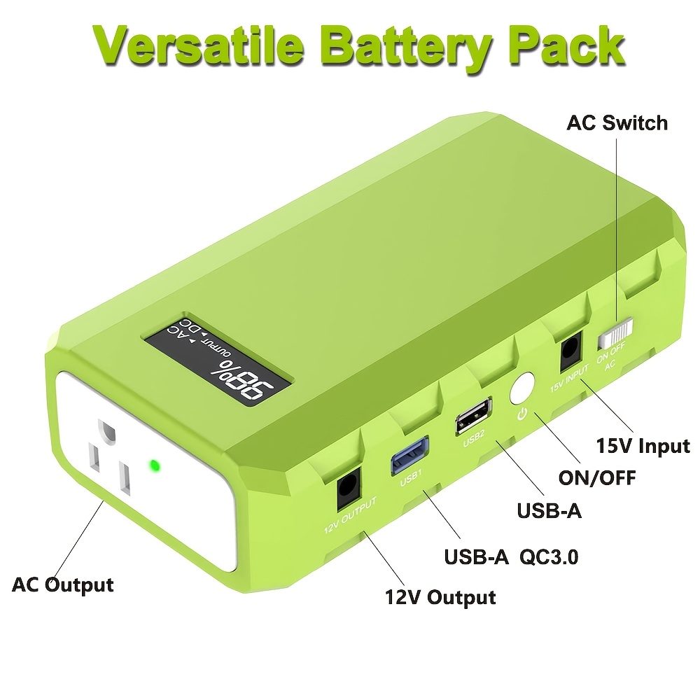 Portable Power Station 88.8Wh 65W Compact Unit with AC Outlet, QC3.0 USB, DC and Carry Handle — image 10