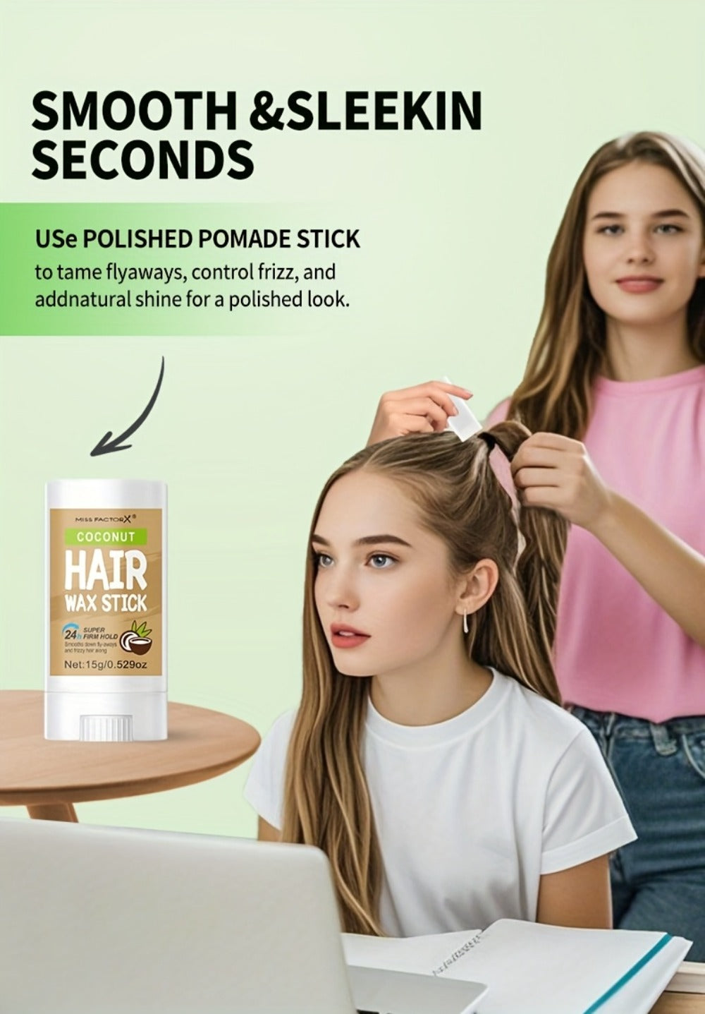 Hair Wax Stick 5 Pack Flyaway Control Edge Control with Jojoba Oil for Home, Travel and Salon Hair Styling — image 13