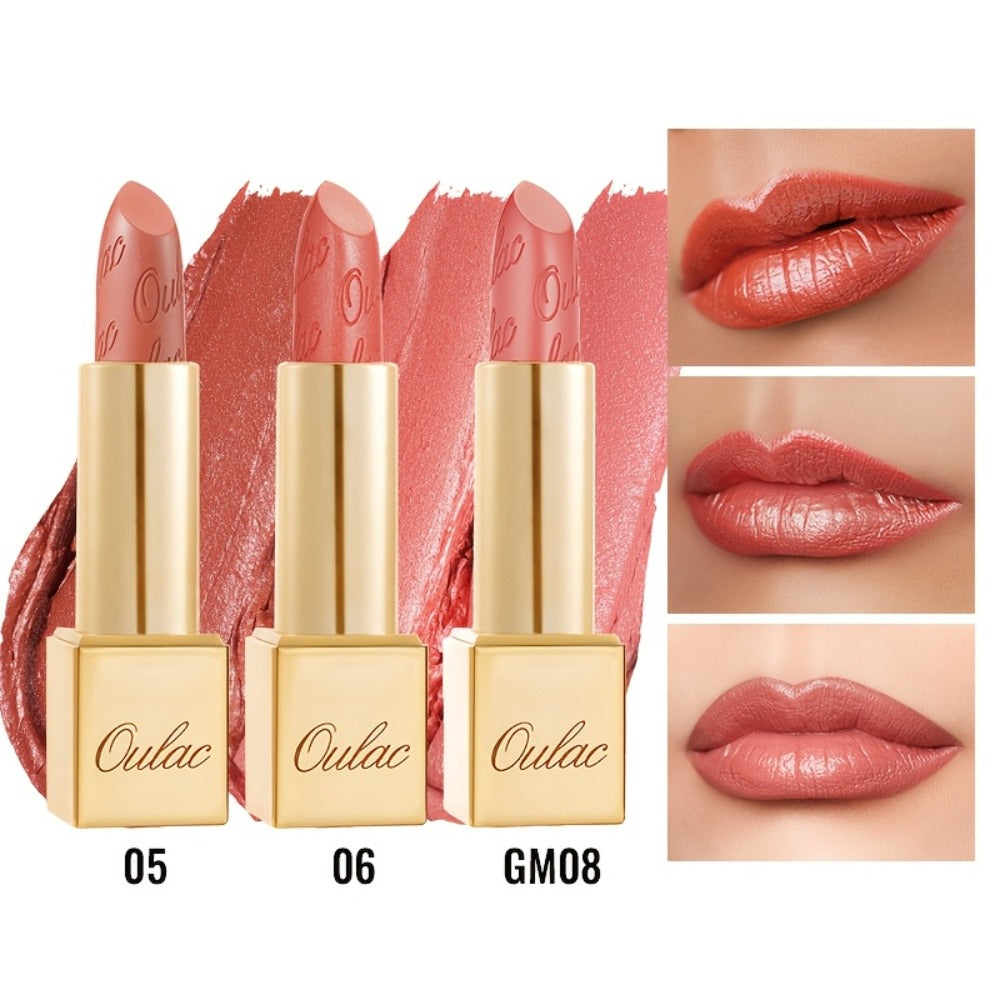 Lipstick Set, Oulac 3-Piece Metallic Finish Collection with Set 4 or Set 5 Color Selections — image 4