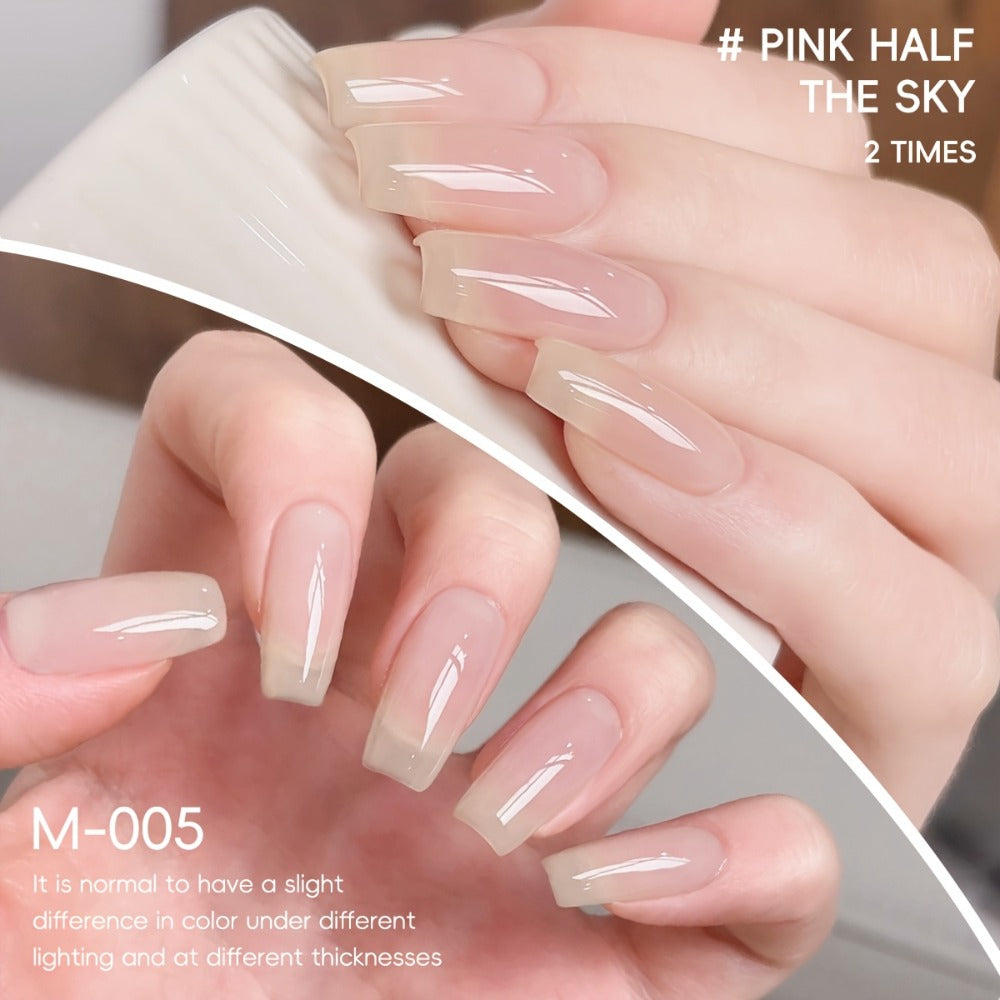 Gel Nail Polish 4-Piece Nude-Pink Frame-Bottle Set with Opaque Shades 05, 06, 08 and 17 for Manicures — image 7