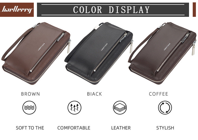 Large-capacity Zippered Clutch For Men