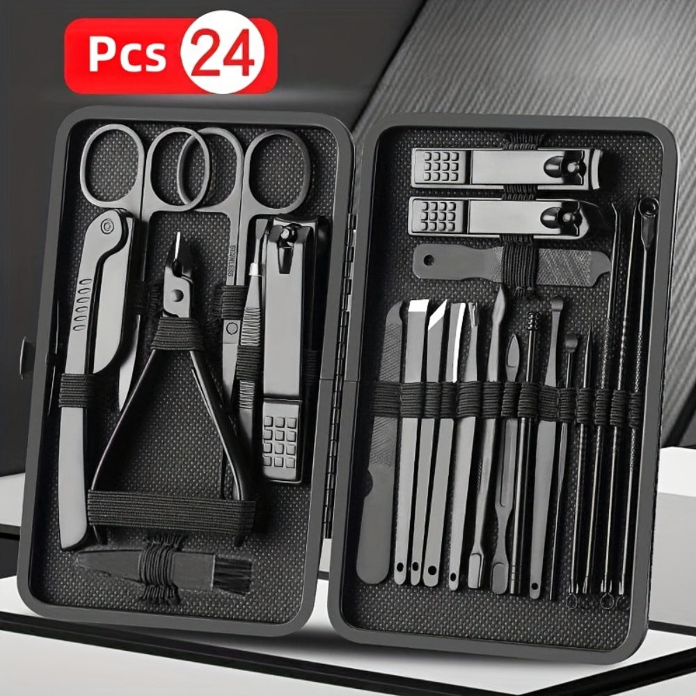 Three-Case Nail Grooming Bundle with 23-Piece Black-and-Red Tool Set in Each Zippered Case — image 12