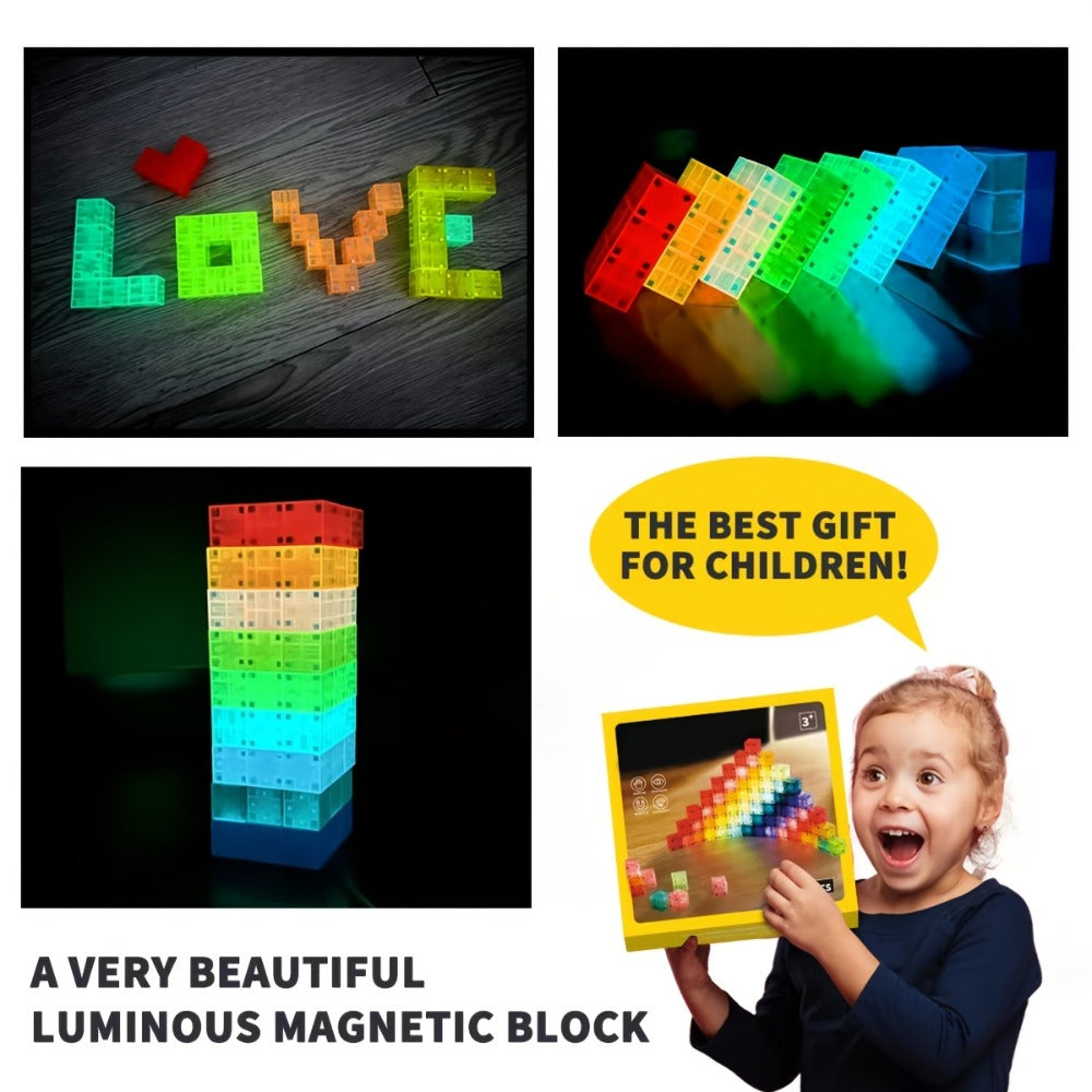 3D Magnetic Cubes 54PCS for Kids, True Three-Dimensional STEM Building with the Listed Color, Size or Set Options for Everyda