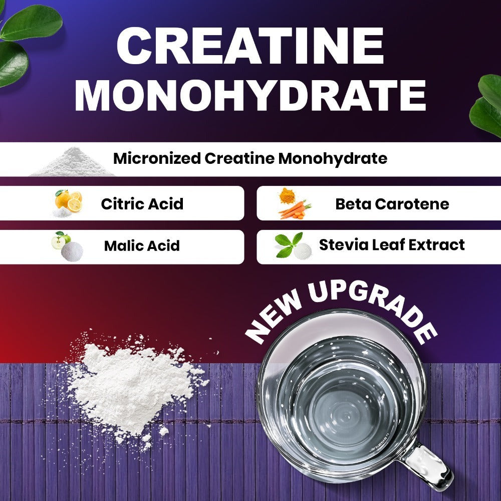 Micronized Creatine Monohydrate Powder 300g, 5000mg Per Serving, 60 Servings, Strength, Power & Focus Formula — image 4